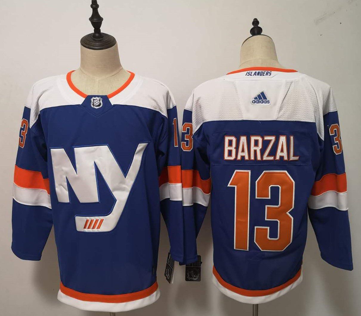 Men New York Islanders #13 Barzal Blue Adidas Alternate Authentic Stitched NHL Jersey->washington capitals->NHL Jersey